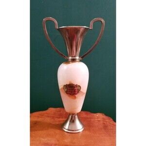 Vintage Natural Pakistani Onyx Vase Made In Italy 6"x3"x1.25"